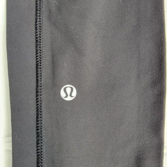 Lululemon Leggings Sz 4 Dide Pockets Full Length Polka Dots Waist - Picture 6 of 12